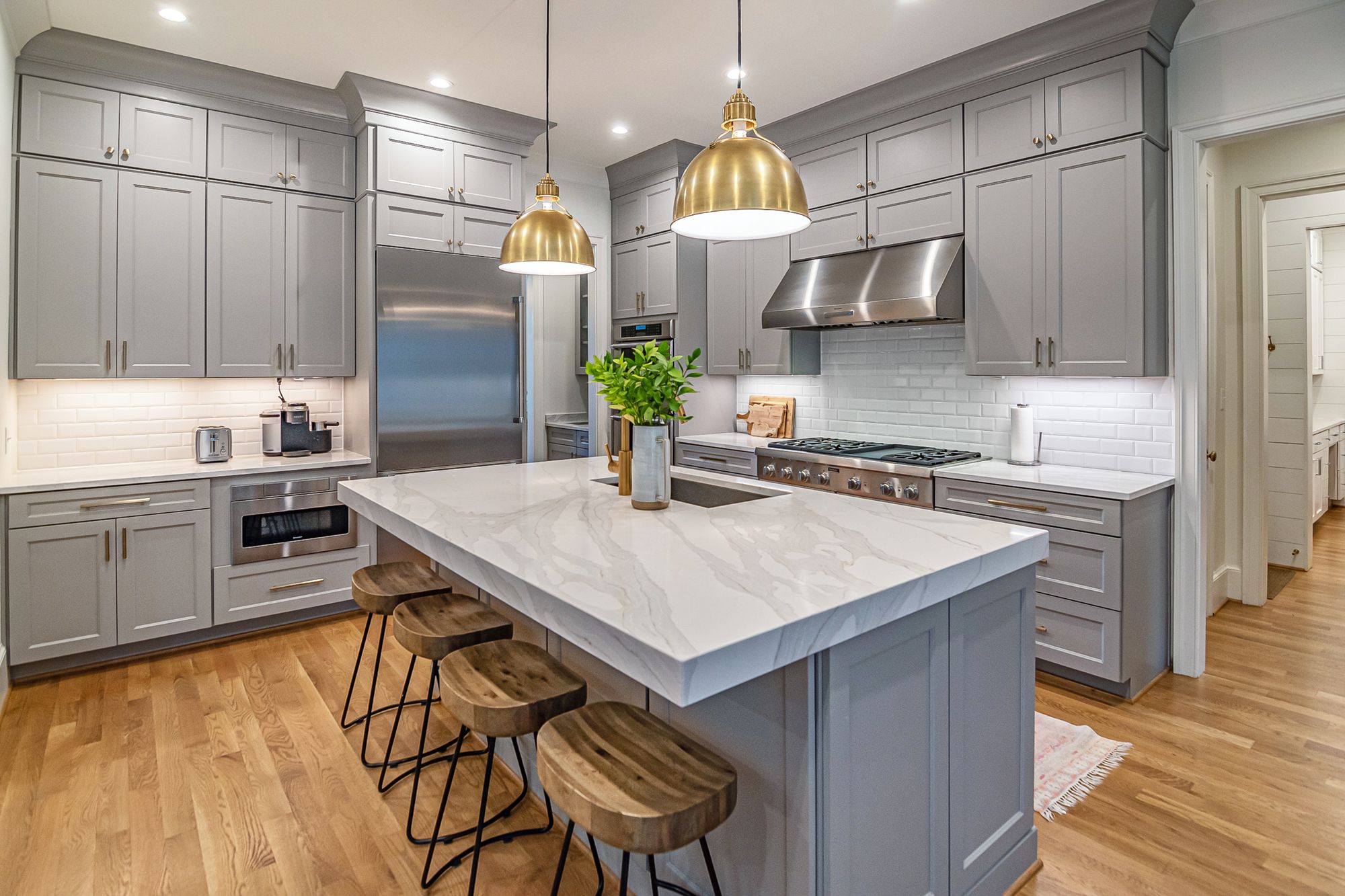 A thoughtfully finished kitchen with natural materials and generous light